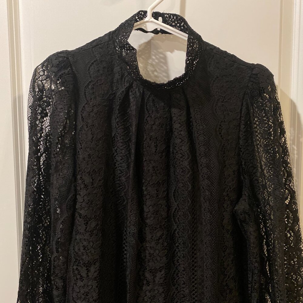Express Black Lace Dress Size Medium - Picture 5 of 13